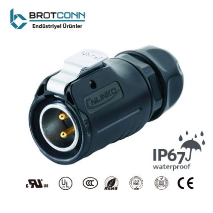 LP-20 2-Pin Erkek Güç Konnektörü 500V 20A