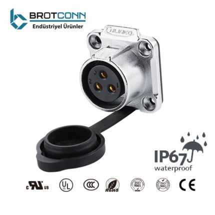LP-20 3-Pin Dişi Güç Soketi 500V 20A
