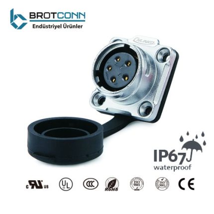 LP-20 5-Pin Dişi Güç Soketi 500V 12A